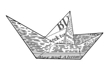 Newspaper paper boat